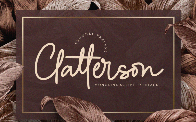 Clatterson - Police cursive Monoline