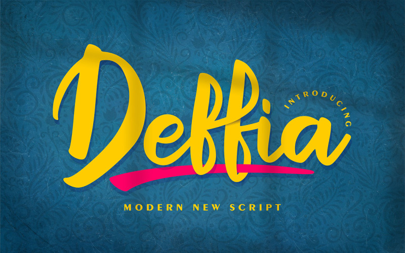 Deffia | Modern nieuw cursief lettertype