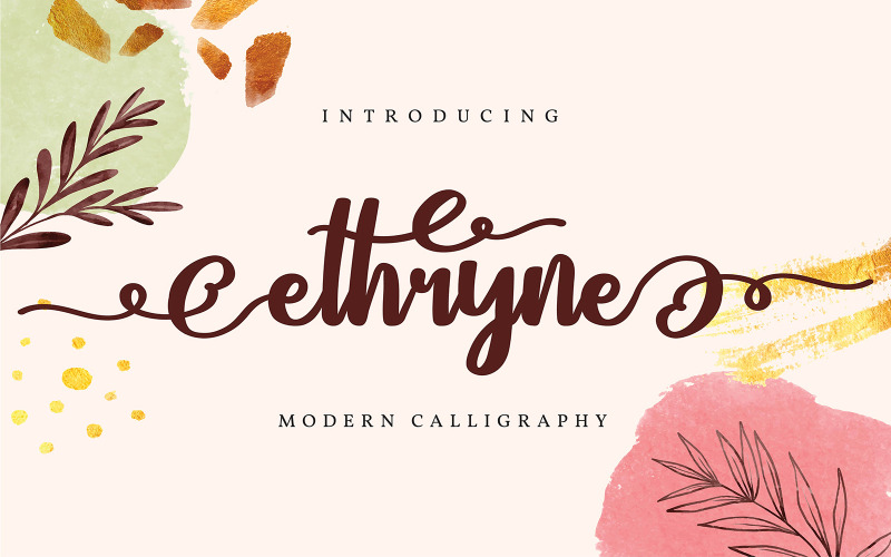 Ethryne | Fuente de caligrafía moderna