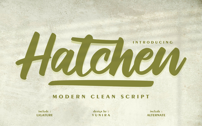 Hatchen | Police cursive propre et moderne