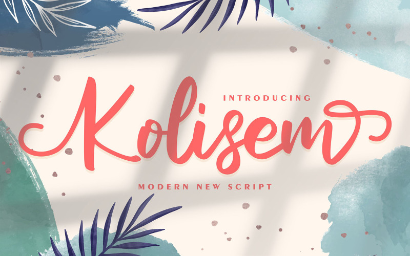 Kolisem | Modern nieuw cursief lettertype