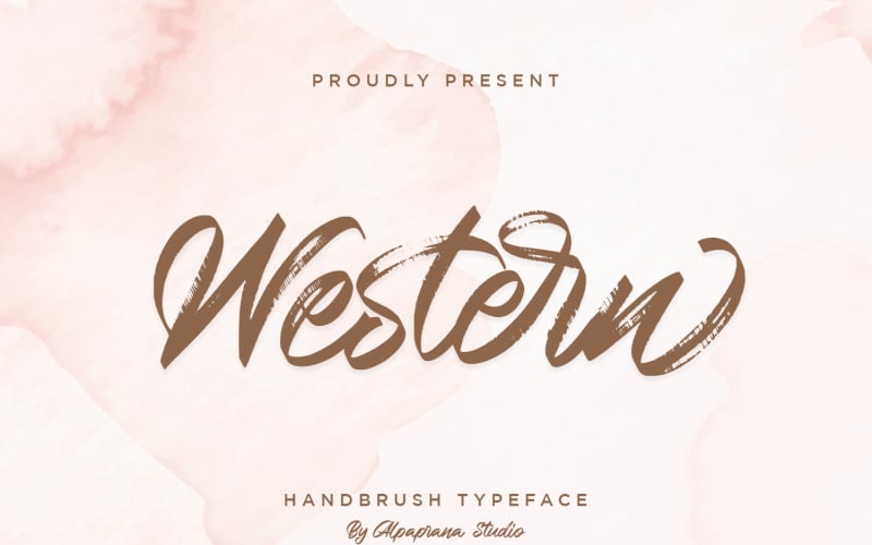 Western - Fuente cursiva Handbrush