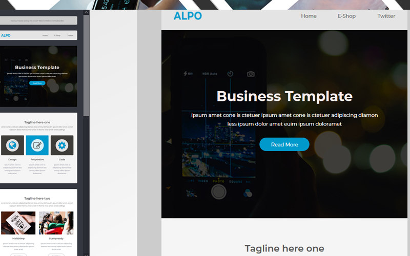 Alpo - Modèle de newsletter par e-mail réactif