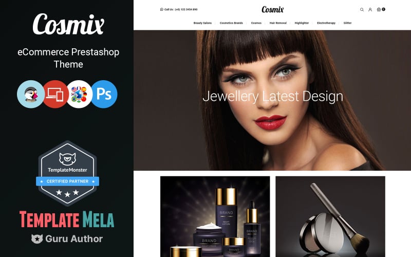 Cosmix - Tema da PrestaShop de loja de cosméticos e beleza