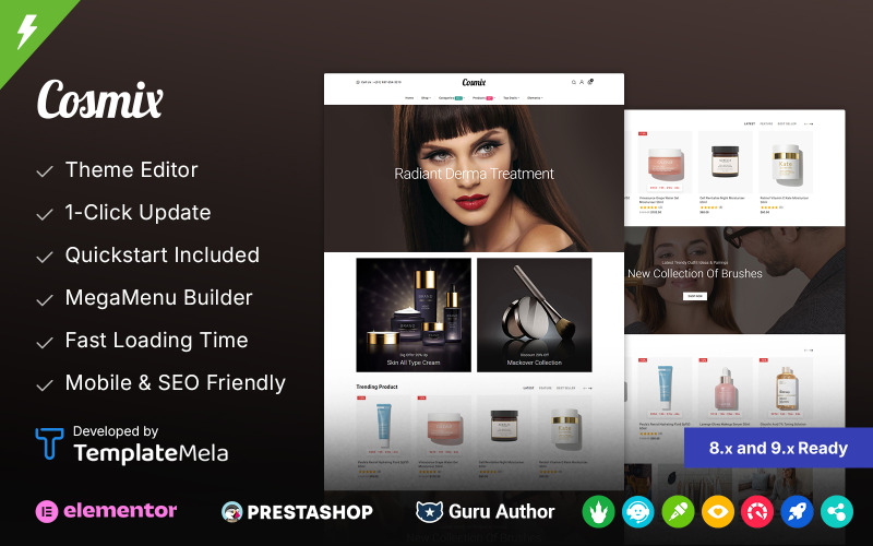 Cosmix - Tema da PrestaShop de loja de cosméticos e beleza
