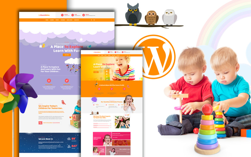 Munchkins - Tema de WordPress para preescolares