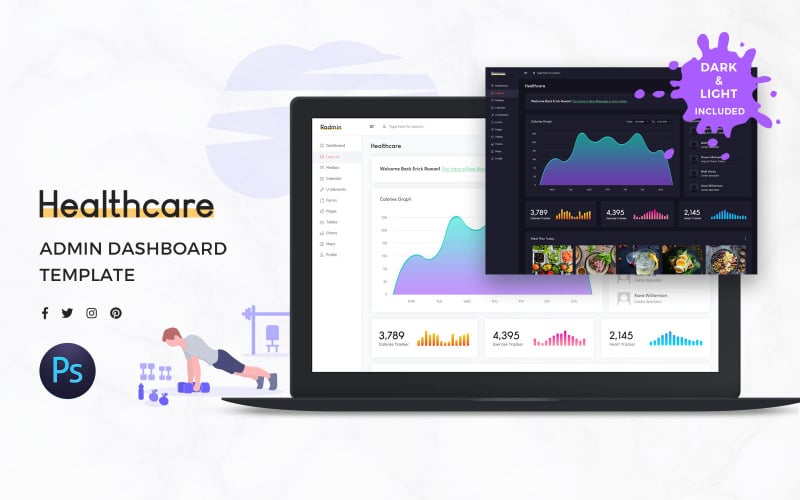 Healthcare Admin Dashboard UI Elements