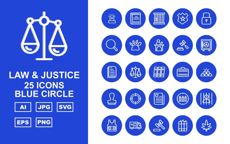 Download Набор иконок "25 Premium Law And Justice Blue Circle Pack Icon Set" / 25 Premium Law And Justice Blue Circle Pack Icon Set - Набор иконок на тему military car light,justice,finger,appeal,cctv,police cap,gun,police car,handcuff,sack,read,convicted,enforcement,lock,find,dog print,witness,law and justice,vault,icon
