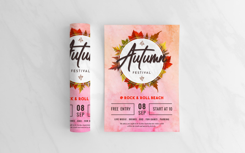 Download Фирменный стиль "Autumn Flyer/Poster - Corporate Identity Template" / Autumn Flyer/Poster - Corporate Identity Template - Фирменный стиль на тему графика autumn,template,flyer,poster,templates,promotion,activities,promotions,celebration,celebrations,vector,creative,modern,music,event