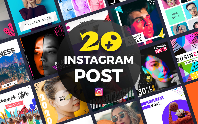 Download Шаблон для соцсетей "Creative Instagram Post Social Media Template" / Creative Instagram Post Social Media Template - Шаблон для соцсетей на тему графика creative,instagram,post,template,business,promotions,facebook,banner,trendy,blog,magazine,fashion,quotes,corporate,online,store