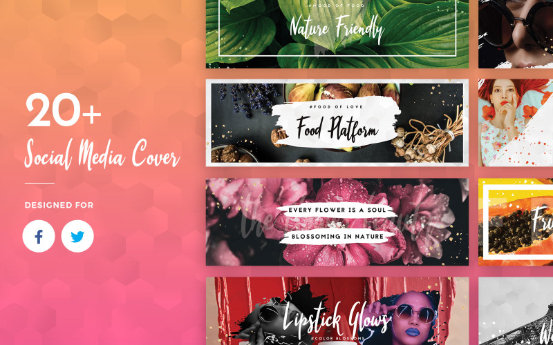 Download Шаблон для соцсетей "Facebook And Twitter Cover Social Media Template" / Facebook And Twitter Cover Social Media Template - Шаблон для соцсетей на тему графика facebook,twitter,cover,templates,social,media,template,website,promotions,promotion,business,blog,fashion,shop,magazine