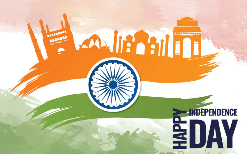 Download Иллюстрация "India Independence Day - Illustration" / India Independence Day - Illustration - Иллюстрация на тему графика india,independence,day,graphics,graphic,design,promotions,celebration,celebrations,promotion,august,social,media,template