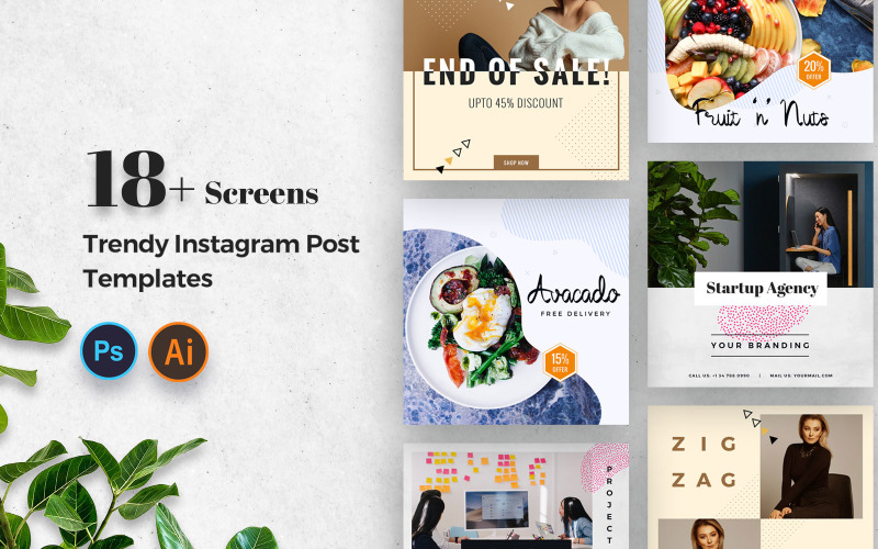 Download Шаблон для соцсетей "Instagram Post Social Media Template" / Instagram Post Social Media Template - Шаблон для соцсетей на тему графика creative,instagram,post,template,banner,banners,business,promotions,fashion,food,resturant,templates,promotion,facebook,retail,store