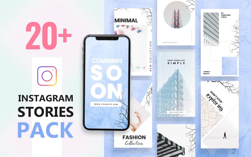 Download Шаблон для соцсетей "Instagram Stories Social Media Template" / Instagram Stories Social Media Template - Шаблон для соцсетей на тему графика instagram,stories,social,media,templates,promotions,template,banner,banners,post,posts,story,psd,creative,minimal
