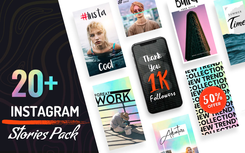 Download Шаблон для соцсетей "Instagram Stories Social Media Template" / Instagram Stories Social Media Template - Шаблон для соцсетей на тему графика instagram,stories,social,media,templates,promotions,promotion,stylish,minimal,creative,facebook,template,business,corporate,onlineshopping