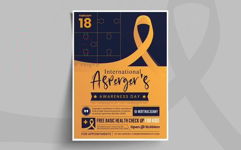 Download Фирменный стиль "International Asperger Day Flyer - Corporate Identity Template" / International Asperger Day Flyer - Corporate Identity Template - Фирменный стиль на тему графика symbol,concept,campaign,awareness,design,signs,vector,human,people,ribbon,life,graphic,help,calendar,web,intelligence,problem,hope,profile,background