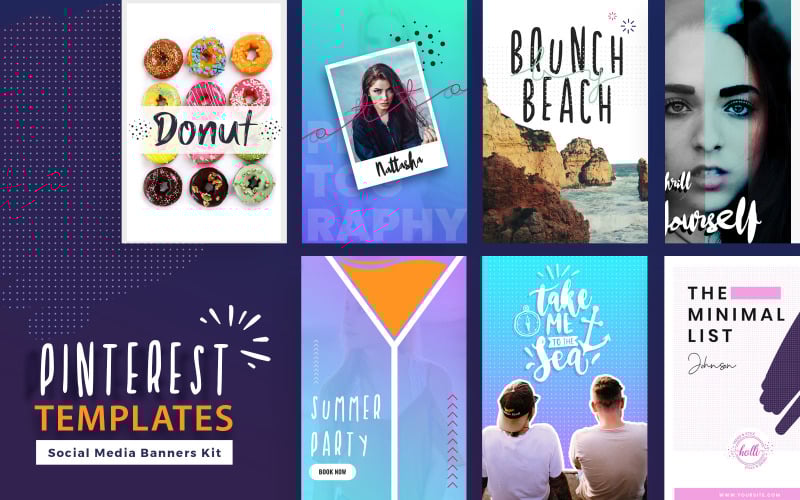 Download Шаблон для соцсетей "Modern Pinterest Post Social Media Template" / Modern Pinterest Post Social Media Template - Шаблон для соцсетей на тему графика modern,pinterest,social,media,template,packs,pack,templates,banner,banners,post,business,creative