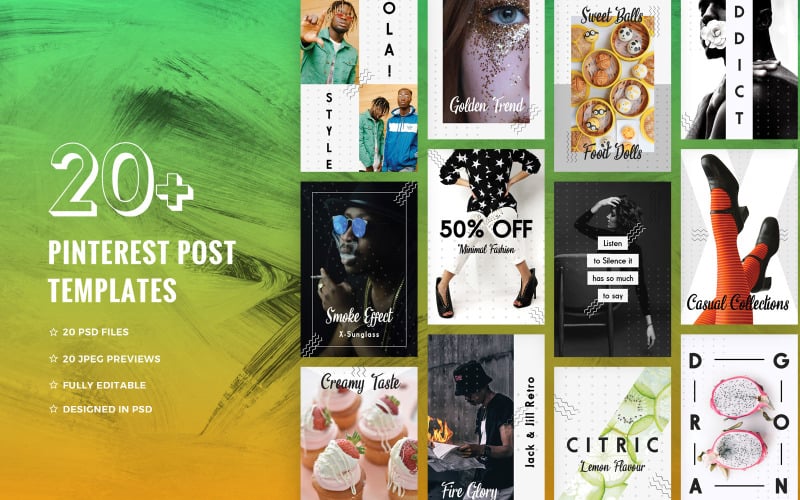 Download Шаблон для соцсетей "Pinterest Post Social Media Template" / Pinterest Post Social Media Template - Шаблон для соцсетей на тему графика pinterest,social,media,template,templates,post,banner,banners,business,shop,creative,online,blog,magazine,promotions