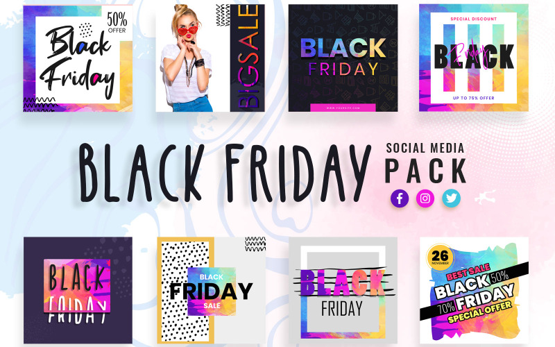 Plantilla de redes sociales de Black Friday