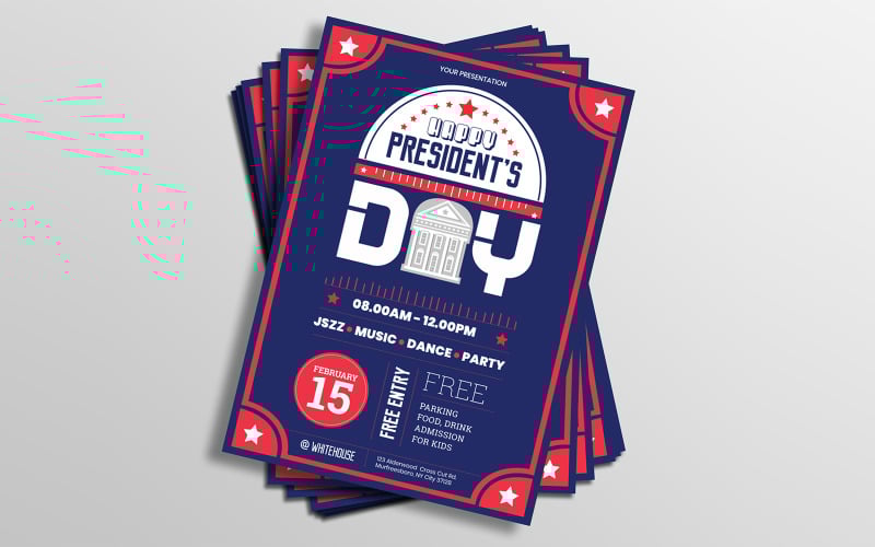 Download Фирменный стиль "President's Day Flyer - Corporate Identity Template" / President's Day Flyer - Corporate Identity Template - Фирменный стиль на тему графика america,day,poster,holiday,freedom,happy,background,us,patriotic,banner,event,president,american,february,card,template,united,design,independence,political