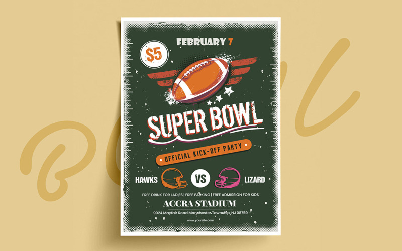 Super Bowl Flyer Template