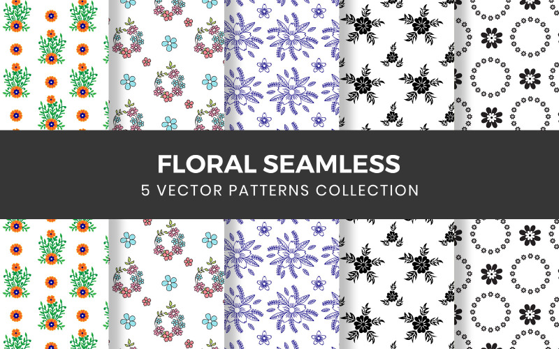 Çiçek seamless modeli - illüstrasyon