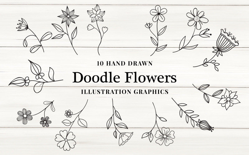 Doodle Flower Collection - Illustratie
