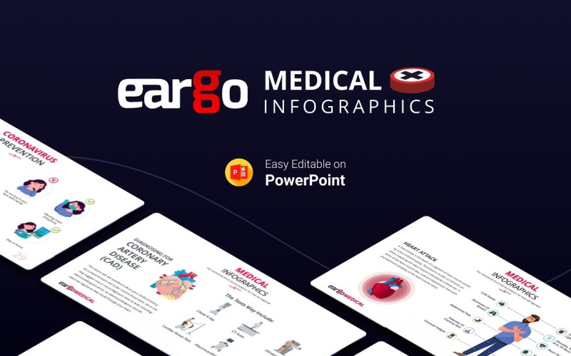 Eargo - Modelo de apresentação de infográfico médico em PowerPoint