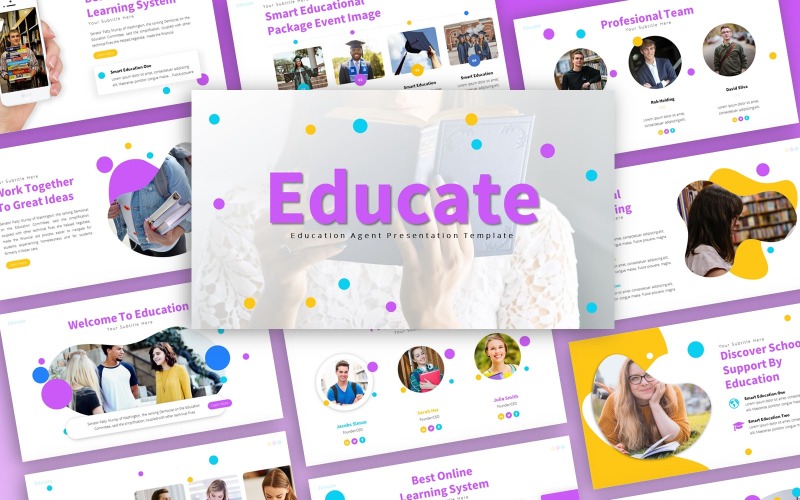 Educare il modello di presentazione PowerPoint di istruzione
