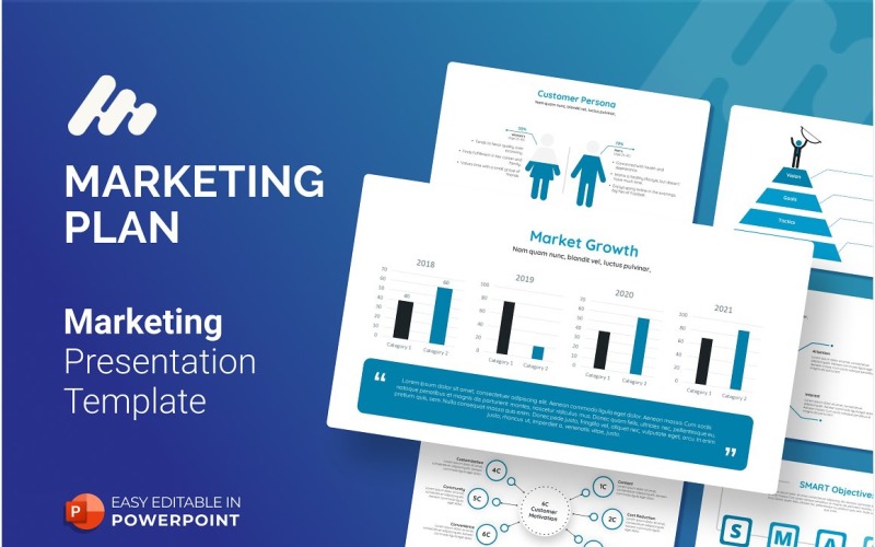 Marketingplan presentatie PowerPoint-sjabloon