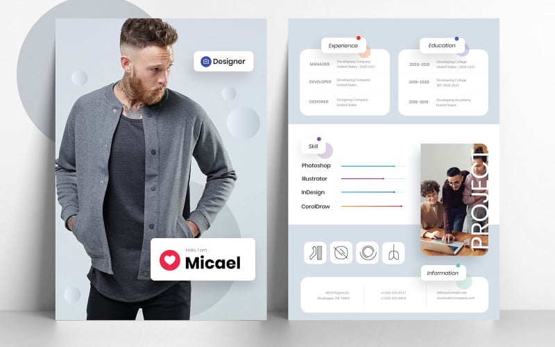 Download Резюме "Minimal CV Resume Template" / Minimal CV Resume Template - Резюме на тему графика business,job,document,white,page,modern,template,creative,personal,design,background,resume,vector,company,header,simple,interview,print,elegant,layout