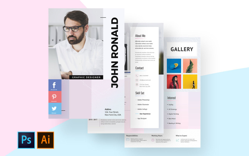 Modèle de CV de concepteur graphique