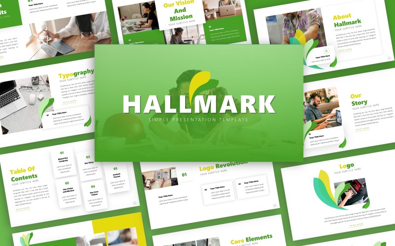 Modèle PowerPoint de présentation des directives de marque Hallmark