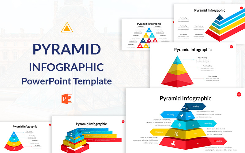 Modello PowerPoint infografica piramide