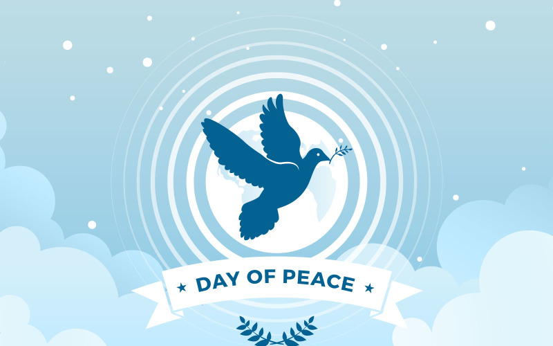 Download Иллюстрация "Peace Day Graphics - Illustration" / Peace Day Graphics - Illustration - Иллюстрация на тему графика peace,peaceday,day,celebration,back,ground,background,greeting,greetings,pigeon,dove