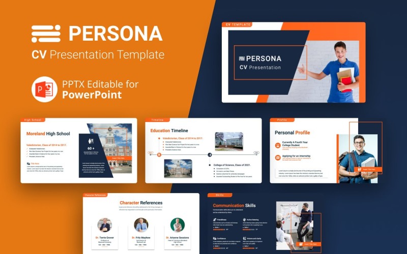 PERSONA - Professionell CV PowerPoint-mall