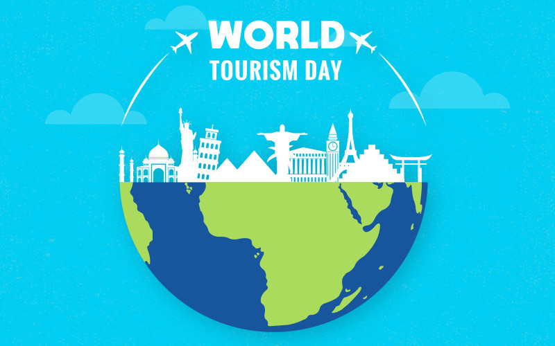 Plano de fundo do dia de turismo - ilustração