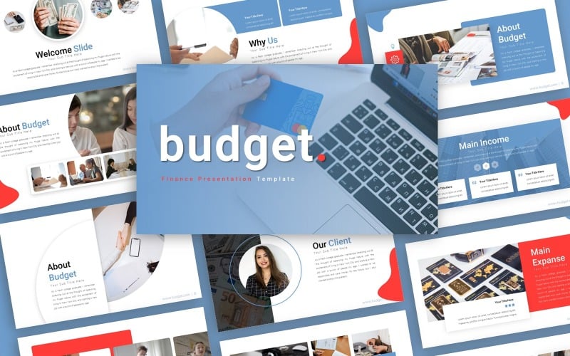 PowerPoint-sjabloon voor presentatie van budgetfinanciën
