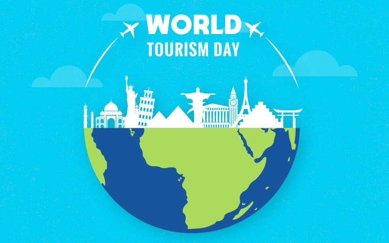 Download Иллюстрация "Tourism Day Background - Illustration" / Tourism Day Background - Illustration - Иллюстрация на тему графика tourism,day,design,vector,background,backgrounds,graphic,illustration,greeting,card,invitation,designs,world,template,templates