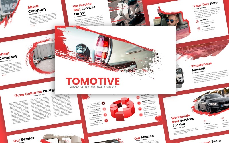 Modèle PowerPoint de présentation automobile tomotive