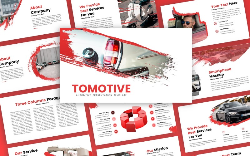 Tomotive Automotive Presentation PowerPoint šablony