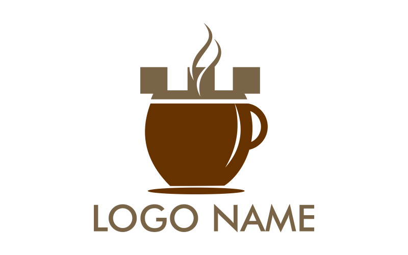 Kasteel koffie Logo sjabloon