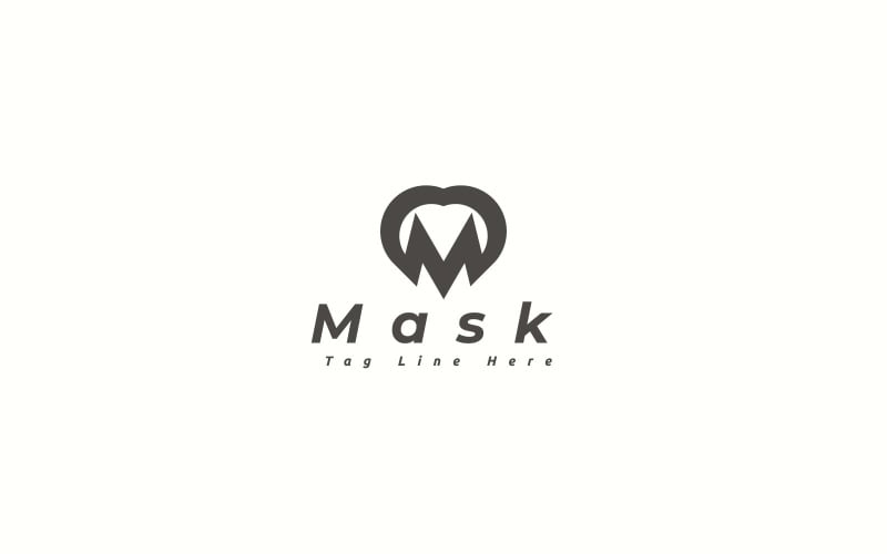 Modello di logo della maschera