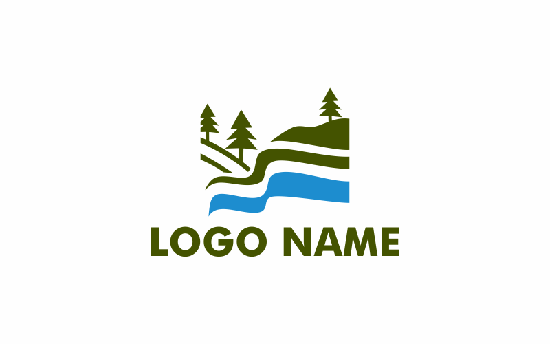 Modello di logo di foresta