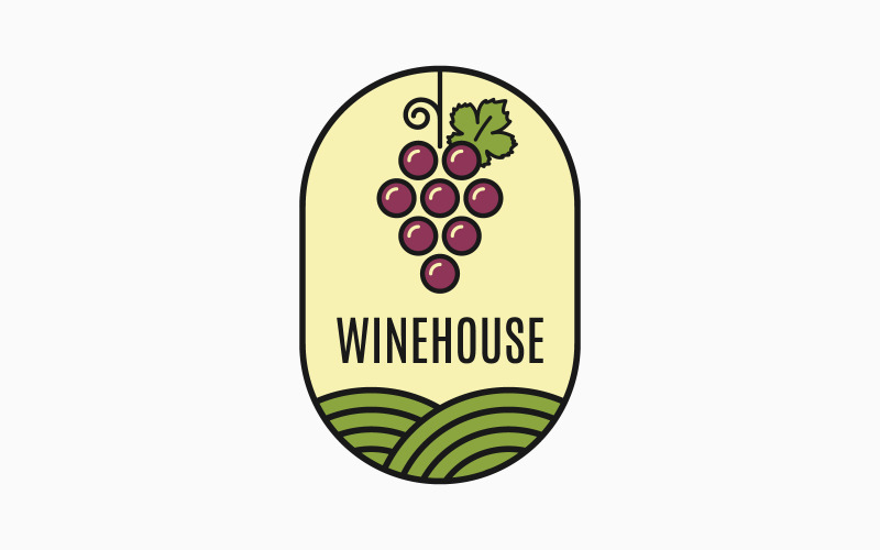 Download Шаблон логотипа "Wine Grape. Linear Wine Emblem. Logo Template" / Wine Grape. Linear Wine Emblem. Logo Template - Шаблон логотипа на тему графика wine,grape,logo,emblem,agriculture,alcohol,winery,elegant,element,farming,food,fruit,grapes,leaf,line,menu,natural,organic,plant,restaurant