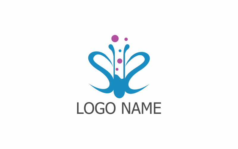 Butterfly Lab ploché Logo šablona