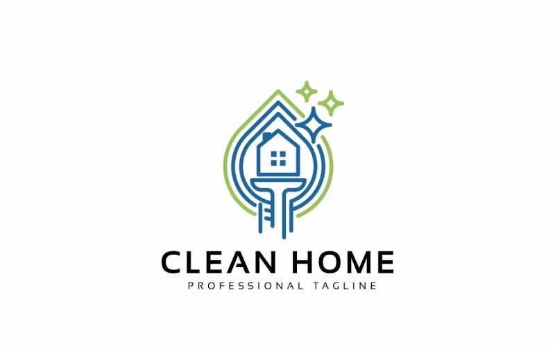 Download Шаблон логотипа "Clean Home Logo Template" / Clean Home Logo Template - Шаблон логотипа на тему графика bubble,bucket,building,clean,colorful,home,home cleaning,house,house cleaning,household,housework,maid,neat,professional,satisfaction,soap,spray,storing,sweeper,vaccum