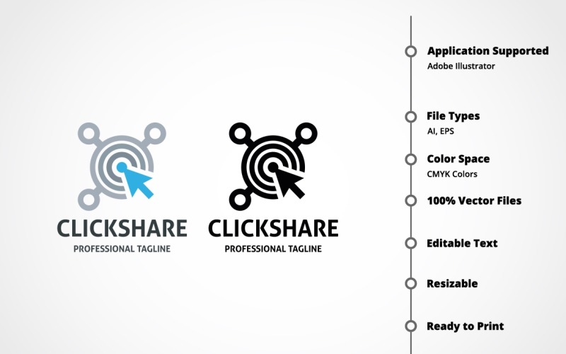 Download Шаблон логотипа "Click Share Logo Template" / Click Share Logo Template - Шаблон логотипа на тему графика application,apps,business,cell,cloud computing,cloud,clouding,clouds,community,development,it,media,mobile,mobile logo,modern,network,networking,professional,share,sharing