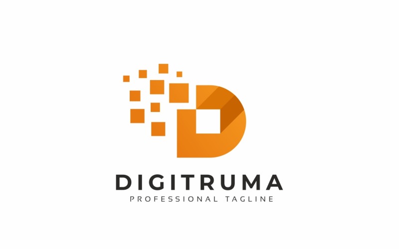 Download Шаблон логотипа "D Letter Pixel Logo Template" / D Letter Pixel Logo Template - Шаблон логотипа на тему графика agency,brand,branding,business,creation,creative,d letter,d logo,data,design,developer,development,digit,digital,divide,firm,identity,letter,letter d,matrix