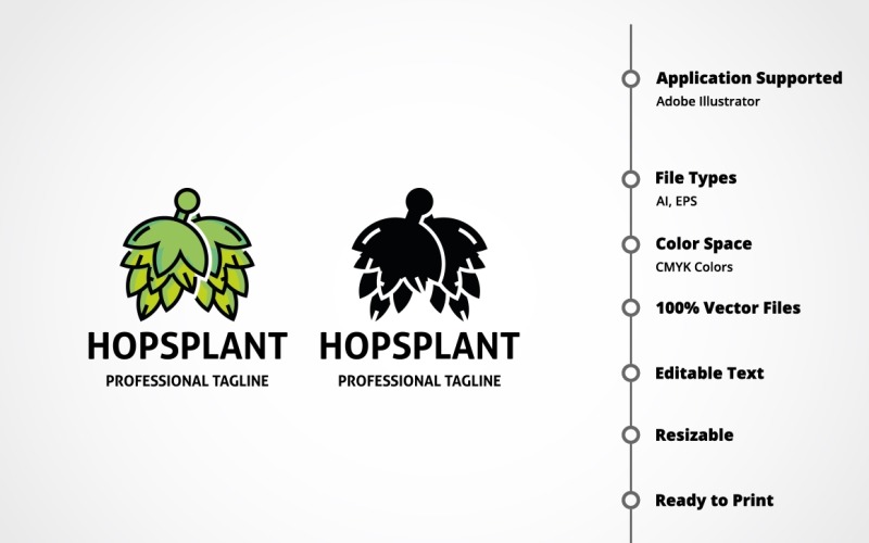Download Шаблон логотипа "Hops Plant Logo Template" / Hops Plant Logo Template - Шаблон логотипа на тему графика agricultural,agriculture,cereal,charity,diet,eco,environment,farm,farmer,farming,field,flowers,food,garden,harvest,health,healthy,herb,landscape,leaf